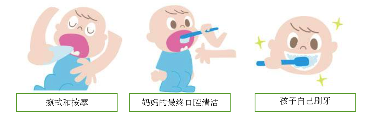歯ブラシの段階